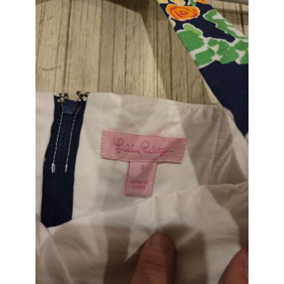 Lilly Pulitzer Women's Floral Halter Dress 4 Multicolor Short Garden Party Bloom - Picture 12 of 14